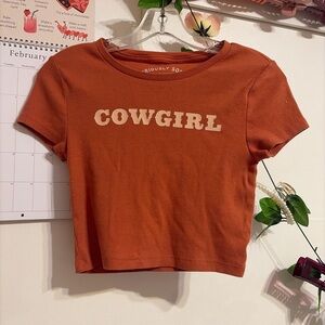 Aeropostale Rust Cowgirl Baby Tee